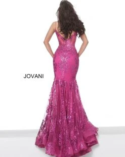 Jovani - 3675 Sequined Illusion Corset Mermaid Gown 46 Jovani - 3675 Sequined Illusion Corset Mermaid Gown