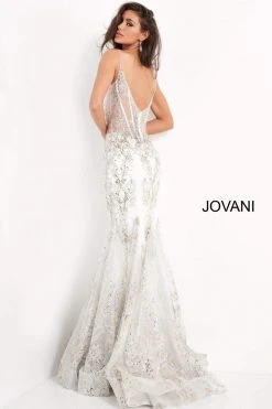 Jovani - 3675 Sequined Illusion Corset Mermaid Gown 44 Jovani - 3675 Sequined Illusion Corset Mermaid Gown