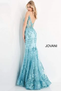 Jovani - 3675 Sequined Illusion Corset Mermaid Gown 41 Jovani - 3675 Sequined Illusion Corset Mermaid Gown