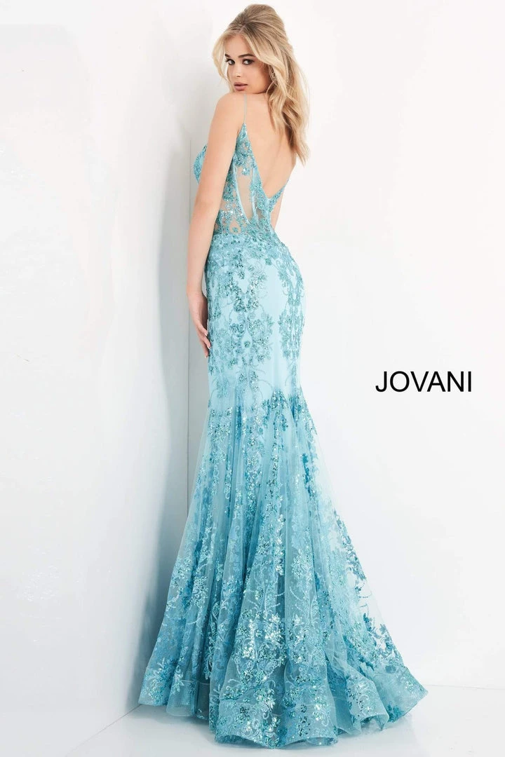 Jovani - 3675 Sequined Illusion Corset Mermaid Gown 18 Jovani - 3675 Sequined Illusion Corset Mermaid Gown