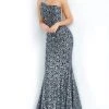 Jovani - 3927 Embellished Lace One Shoulder Trumpet Dress 1 Jovani - 3927 Embellished Lace One Shoulder Trumpet Dress