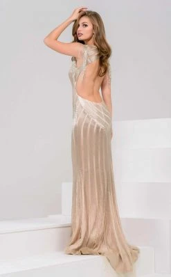 Jovani - 40900 Deep V-Neck Sheath Dress