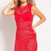 Jovani - 41795 Patterned Jewel Neck Sheath Dress 2 Jovani - 41795 Patterned Jewel Neck Sheath Dress