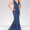 Jovani 45811 V-Neckline Prom Dress With Nude Cut-Outs
