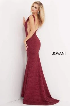 Jovani 45811 V-Neckline Prom Dress With Nude Cut-Outs