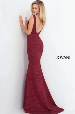 Jovani 45811 V-Neckline Prom Dress With Nude Cut-Outs