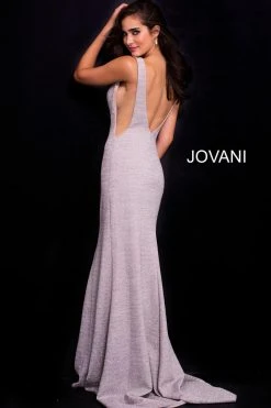 Jovani 45811 V-Neckline Prom Dress With Nude Cut-Outs