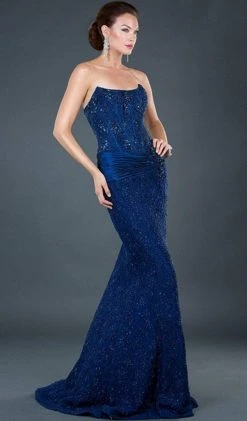 Jovani - 5470 Strapless Corset Bodice Beaded Mermaid Gown