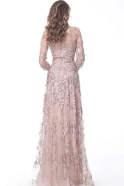 Jovani - 59376 Floral Embroidered A-Line Evening Dress 5 Jovani - 59376 Floral Embroidered A-Line Evening Dress