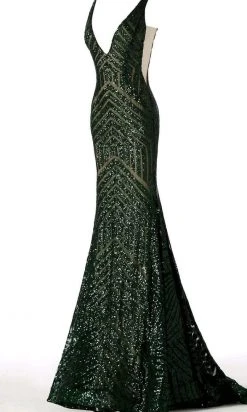 Jovani - 59762 Sexy Fitted Sheer Panel Sequin Evening Gown 12 Jovani - 59762 Sexy Fitted Sheer Panel Sequin Evening Gown