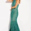 Jovani - 59908 Halter Lace Embellished Fitted Prom Dress
