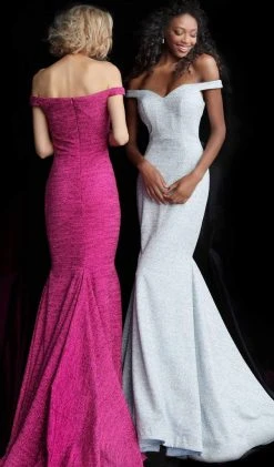 Jovani - 60122 Off Shoulder Sweetheart Neck Glitter Mermaid Gown 19 Jovani - 60122 Off Shoulder Sweetheart Neck Glitter Mermaid Gown