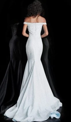Jovani - 60122 Off Shoulder Sweetheart Neck Glitter Mermaid Gown 18 Jovani - 60122 Off Shoulder Sweetheart Neck Glitter Mermaid Gown