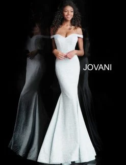 Jovani - 60122 Off Shoulder Sweetheart Neck Glitter Mermaid Gown 17 Jovani - 60122 Off Shoulder Sweetheart Neck Glitter Mermaid Gown
