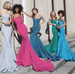 Jovani - 60122 Off Shoulder Sweetheart Neck Glitter Mermaid Gown 25 Jovani - 60122 Off Shoulder Sweetheart Neck Glitter Mermaid Gown