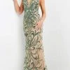 Jovani - 60289 Embellished Plunging V Neck Dress 1 Jovani - 60289 Embellished Plunging V Neck Dress