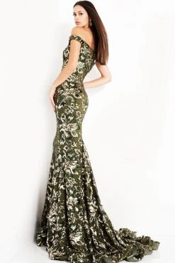 Jovani - 63516 Sequined Off Shoulder Floral Mermaid Gown 19 Jovani - 63516 Sequined Off Shoulder Floral Mermaid Gown