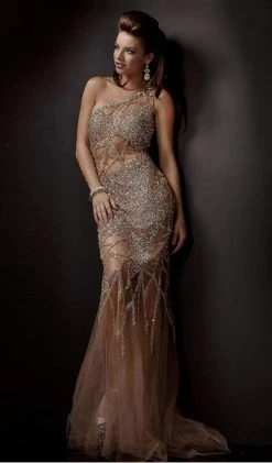 Jovani - 6395 Asymmetrical Illusion Silhouette Gown 7 Jovani - 6395 Asymmetrical Illusion Silhouette Gown