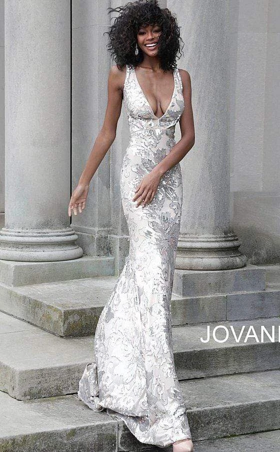 Jovani - 65578 Sequined Plunging V-Neck Evening Gown 5 Jovani - 65578 Sequined Plunging V-Neck Evening Gown