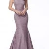 Jovani - 67650 Stretch Glitter Mermaid Dress With Sweep Train 2 Jovani - 67650 Stretch Glitter Mermaid Dress With Sweep Train