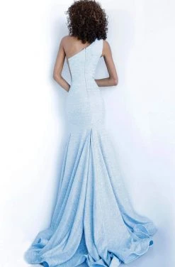 Jovani - 67650 Stretch Glitter Mermaid Dress With Sweep Train