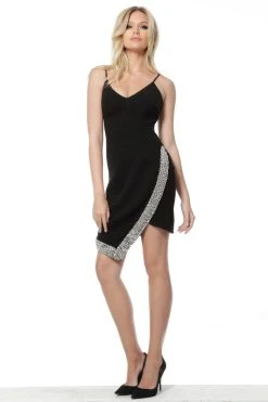 Jovani - 68988 Thin Strapped Short Sheath Dress