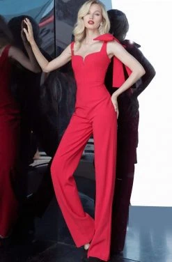 Jovani - 68997 Sleeveless V-neck Jumpsuit 10 Jovani - 68997 Sleeveless V-neck Jumpsuit
