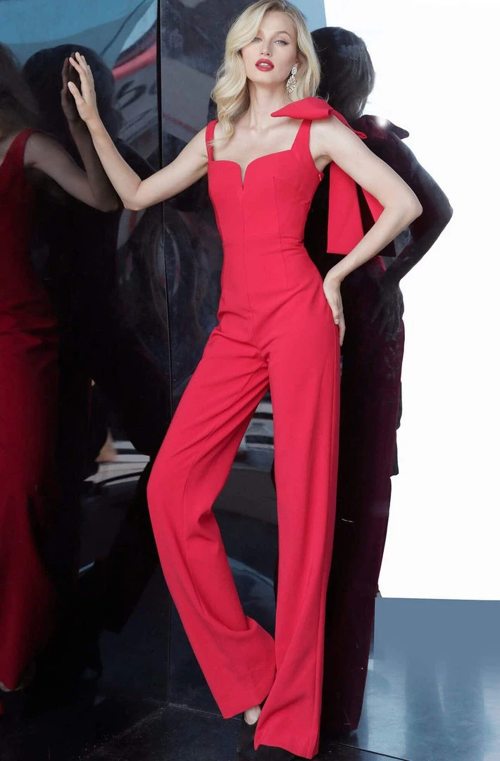 Jovani - 68997 Sleeveless V-neck Jumpsuit 5 Jovani - 68997 Sleeveless V-neck Jumpsuit