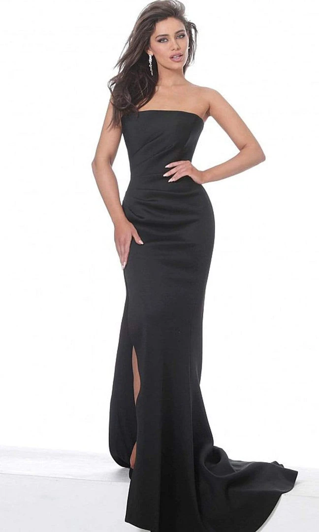 Jovani - 94366 Strapless Straight Neckline Slit Mermaid Gown 3 Jovani - 94366 Strapless Straight Neckline Slit Mermaid Gown
