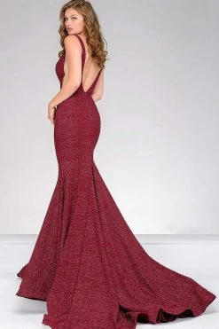 Jovani - Fitted Plunging V- Neckline Prom Dress 47075 5 Jovani - Fitted Plunging V- Neckline Prom Dress 47075