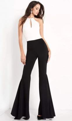 Jovani - M02807 Keyhole Halter Flared Jumpsuit 8 Jovani - M02807 Keyhole Halter Flared Jumpsuit