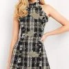 Jovani - M03286 High Halter Woven Short Dress