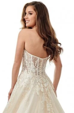 Lo'Adoro Bridal By Rachel Allan - M752 Strapless Lace Corset Gown