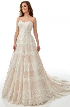 Lo'Adoro Bridal By Rachel Allan - M767 Tiered Lace Sweetheart Gown