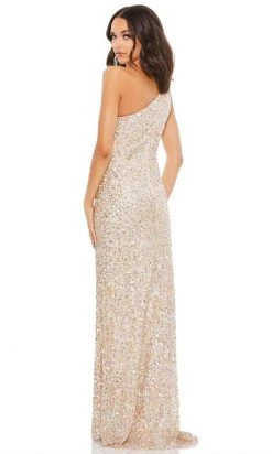 Mac Duggal - 10729 Sequined Asymmetric Sheath Dress 6 Mac Duggal - 10729 Sequined Asymmetric Sheath Dress