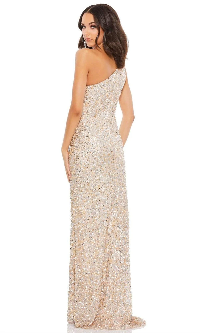 Mac Duggal - 10729 Sequined Asymmetric Sheath Dress 4 Mac Duggal - 10729 Sequined Asymmetric Sheath Dress