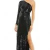 Mac Duggal - 10788 Asymmetric Sequined Gown 1 Mac Duggal - 10788 Asymmetric Sequined Gown