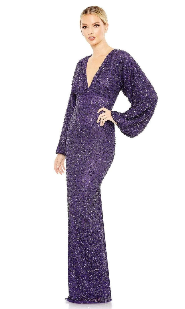 Mac Duggal - 10791 Bishop Sleeve Sequin Gown 5 Mac Duggal - 10791 Bishop Sleeve Sequin Gown