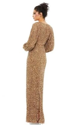 Mac Duggal - 10791 Bishop Sleeve Sequin Gown 6 Mac Duggal - 10791 Bishop Sleeve Sequin Gown