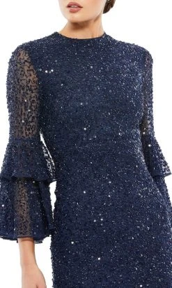 Mac Duggal 10802 - Tiered Ruffle Sleeve Cocktail Dress