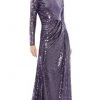 Mac Duggal 10824 - Draped Sequin Evening Gown | Couture Candy