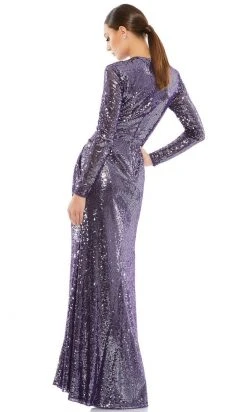 Mac Duggal 10824 - Draped Sequin Evening Gown | Couture Candy