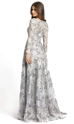 Mac Duggal - 11185 Sequin-Accented Floral A-Line Gown