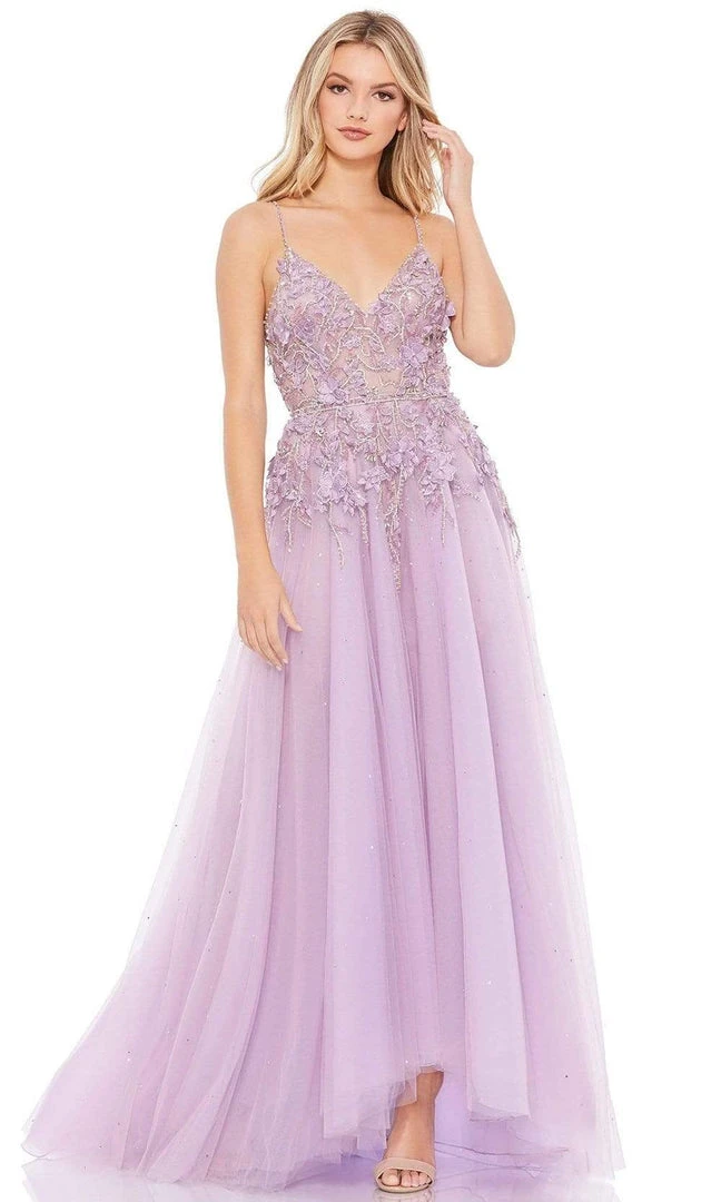 Mac Duggal - 11207 Floral Embellished Sleeveless Bodice A-Line Gown 3 Mac Duggal - 11207 Floral Embellished Sleeveless Bodice A-Line Gown