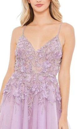 Mac Duggal - 11207 Floral Embellished Sleeveless Bodice A-Line Gown 8 Mac Duggal - 11207 Floral Embellished Sleeveless Bodice A-Line Gown