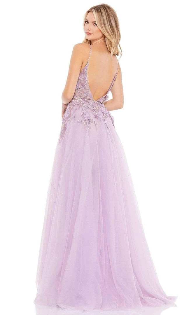 Mac Duggal - 11207 Floral Embellished Sleeveless Bodice A-Line Gown 4 Mac Duggal - 11207 Floral Embellished Sleeveless Bodice A-Line Gown