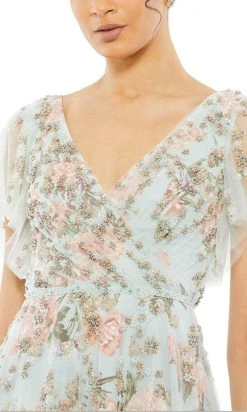 Mac Duggal - 11220 V-Neck Floral Beaded Dress 7 Mac Duggal - 11220 V-Neck Floral Beaded Dress