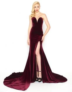 Mac Duggal - 12079R Plunging Strapless Evening Gown