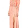 Mac Duggal - 12404 Puff Sleeve Wrap Gown