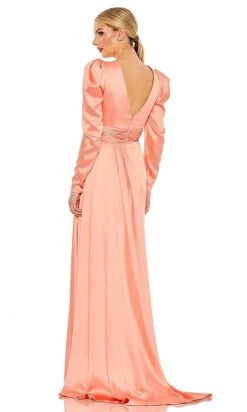 Mac Duggal - 12404 Puff Sleeve Wrap Gown